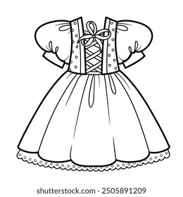 Elegant dress with lace and bow. Image produced without the use of any form of AI software at any stage.
