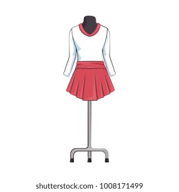 elegant dress for woman in manikin