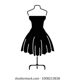 elegant dress for woman in manikin