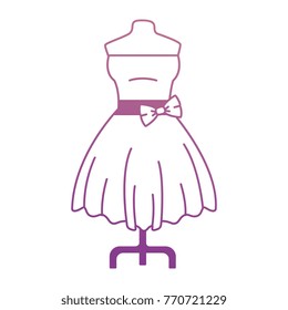 elegant dress for woman in manikin