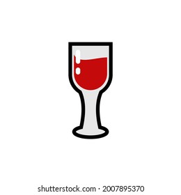 Elegant drink logo design on glass