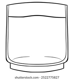 elegant drinking glasses illustration hand drawn outline vector