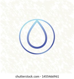 Elegant drop logo design. Vector illustration.