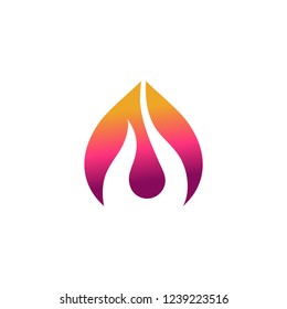 ​Simple elegant drop logo. Vector image.