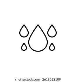 Elegant drops emblem, representing purity, freshness, and hydration