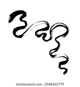 Elegant Dry Brush Grunge Wave Stroke