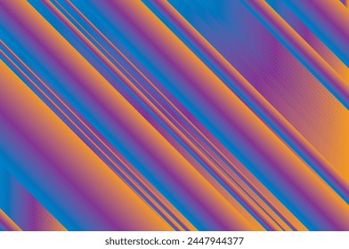 Elegant dynamic background with gradient lines. Neon glow. A common design for any purpose. Vector illustration 