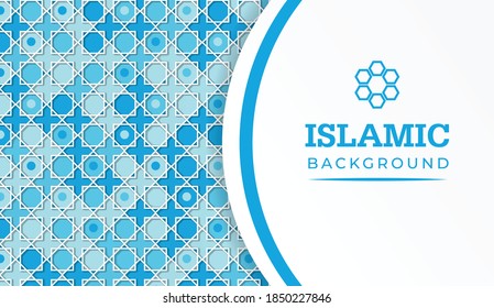 elegant dynamic blue islamic background good for banner greeting invitation