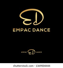 Elegant E D Letter Logo Design Vector Idea