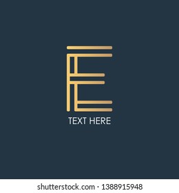 elegant E logo - Vector