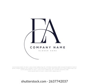 Elegant EA Initials Logo for Corporate Branding