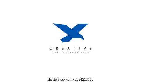 Elegant eagle bird circle logo icon template