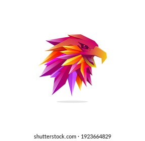 Elegantes Eagle Bird Logo-Design.Geeignet für Kreativindustrien, Multimedia, Unterhaltung, Bildung, Shops und verbundene Unternehmen.