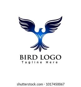 elegant eagle flying bird logo