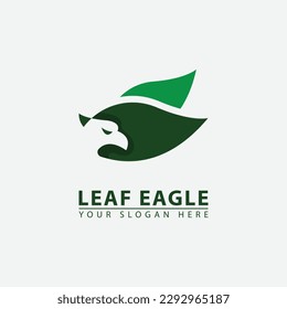 elegant eagle leaf logo icon. Vector graphics of simple flat illustration style.
