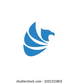 Elegant eagle logo design template