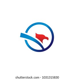 Elegant eagle logo design template