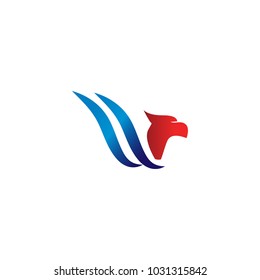 Elegant eagle logo design template