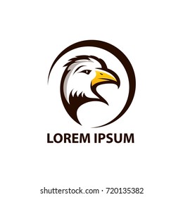 elegant eagle logo, icon design, isolated on white background.