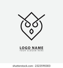 elegant eagle outline style logo icon. Abstract vector graphics simple elegant flat illustration style.