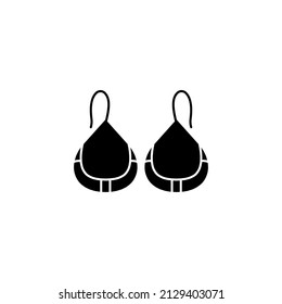 elegant earrings icon in vector. Logotype