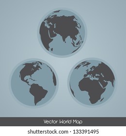 Elegant Earth Globe Vector Set