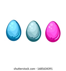 Elegant easter eggs. Vector illustration.