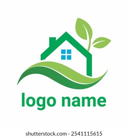 Elegante e Eco amigável Design de logotipo imobiliário