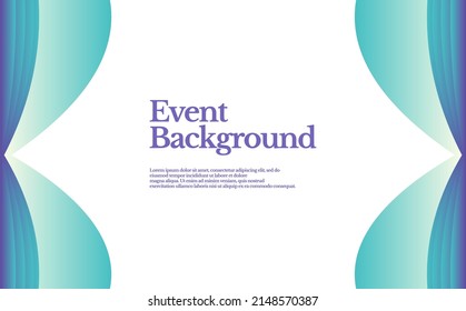 Elegant editable copyspace vector background with blue gradient colored curtain. Suitable for event, meeting, conference, and art performance.