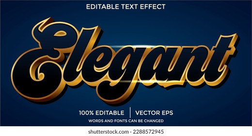 elegant editable text effect luxury and shiny text style