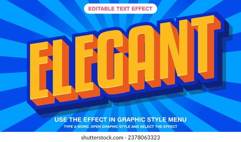 Elegant editable text effect template style