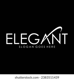 Elegant editable text effect template use for logo and business brand