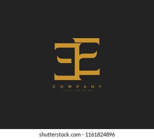 Elegant EE Letter Linked Monogram Logo Design