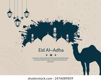 elegant Eid al adha mubarak islamic background design