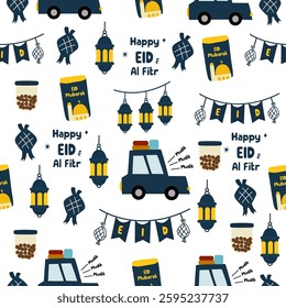Elegant Eid Al-Fitr Seamless Pattern