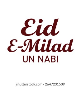 Elegante Eid E-Milad Un Nabi projeto de tipografia para a celebração islâmica.