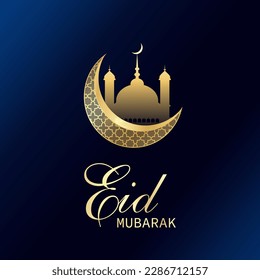 Elegant Eid Mubarak greeting banner