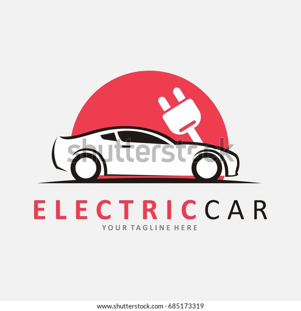 elegant electric car\
logo, stylized car\
logo