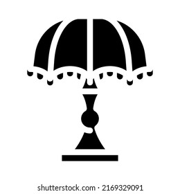 elegant electronic lamp glyph icon vector. elegant electronic lamp sign. isolated symbol illustration