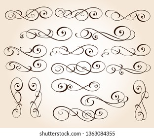  Elegant elements of design.Vector illustration.