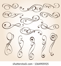  Elegant elements of design.Vector illustration.