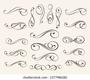  Elegant elements of design.Vector illustration.