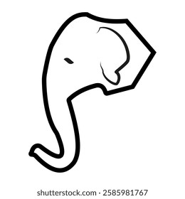 Elegant elephant head logo icon for corporate and business identity.