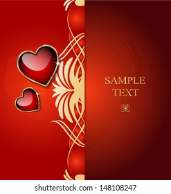 Elegant embellished background with place for text inclusion