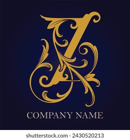 Elegant emblem classic letter Z flourish monogram logo vector illustrations for your work logo, merchandise t-shirt, stickers and label designs, poster, greeting cards advertising business company.