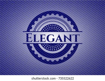 Elegant emblem with jean high quality background