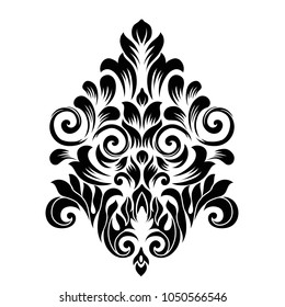Elegant emblem template monogram luxury motif.  Vector sign for restaurant.