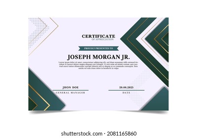 Elegant Employee of The Month Vector Certificate Design great to award or praise employees hard work or could be use for many other similar purposes