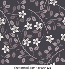 Elegant endless pattern with decorative flowers and leaves can be used for surface textures, textile,linen, tile, kids cloth, pattern fills, web page backgrounds and more creative designs. 