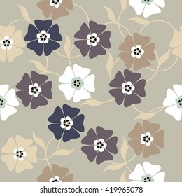 Elegant endless pattern with spring flowers can be used for design fabric, textile, linens and more designs.